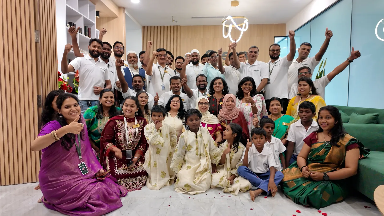 The GreenSpace Herbs team together at the Bengaluru office